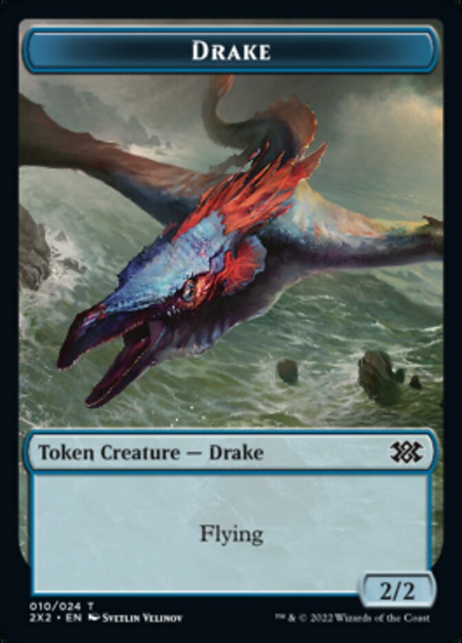 Drake // Phyrexian Golem Double-Sided Token [Double Masters 2022 Tokens] | Gate City Games LLC