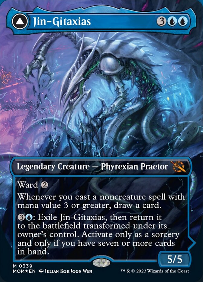 Jin-Gitaxias // The Great Synthesis (Borderless Alternate Art) [March of the Machine] | Gate City Games LLC