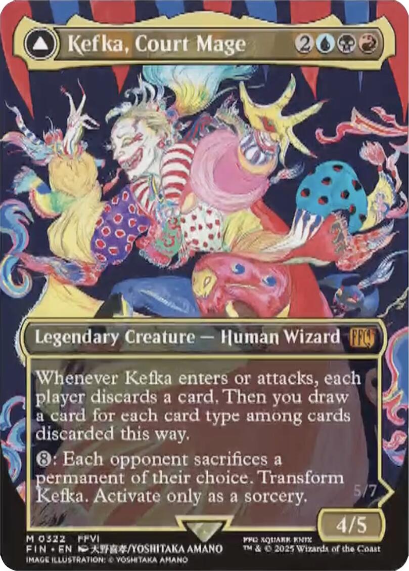 Kefka, Court Mage // Kefka, Ruler of Ruin (Borderless) (0322) [FINAL FANTASY] | Gate City Games LLC