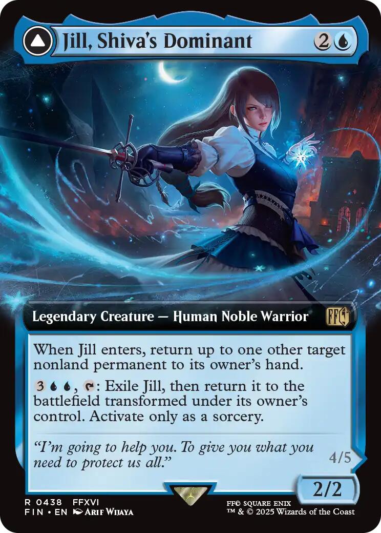 Jill, Shiva's Dominant // Shiva, Warden of Ice (Extended Art) [FINAL FANTASY] | Gate City Games LLC