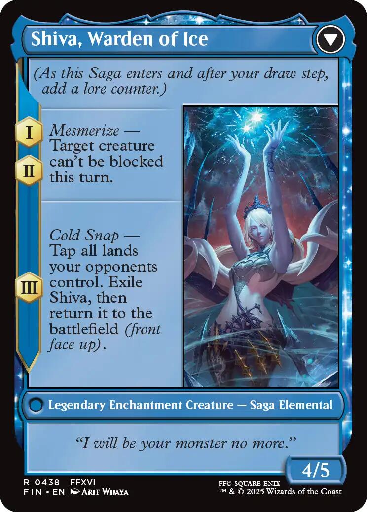 Jill, Shiva's Dominant // Shiva, Warden of Ice (Extended Art) [FINAL FANTASY] | Gate City Games LLC