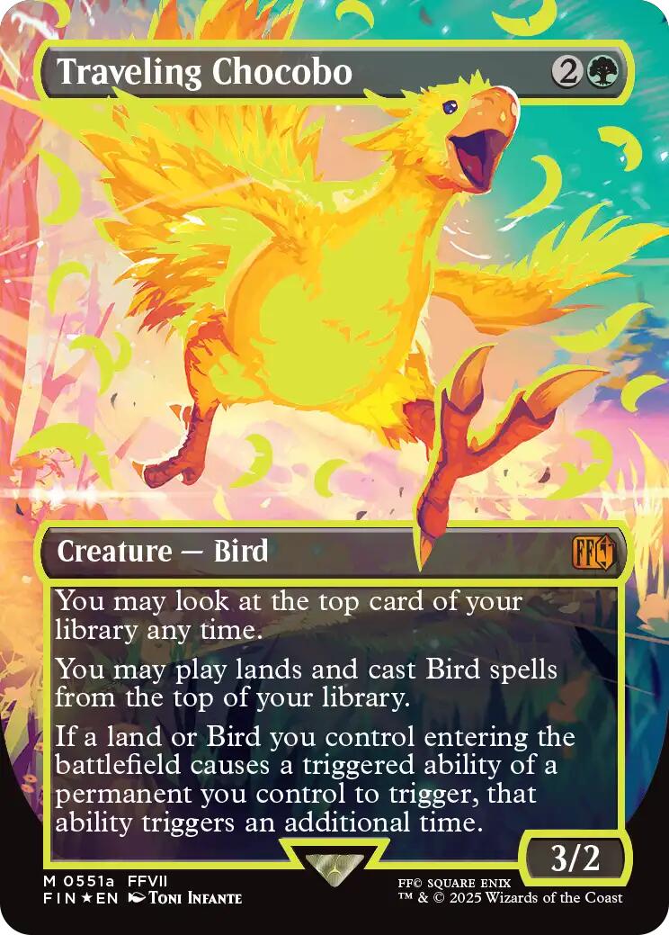 Traveling Chocobo (Borderless) (Neon Ink Yellow) [FINAL FANTASY] | Gate City Games LLC