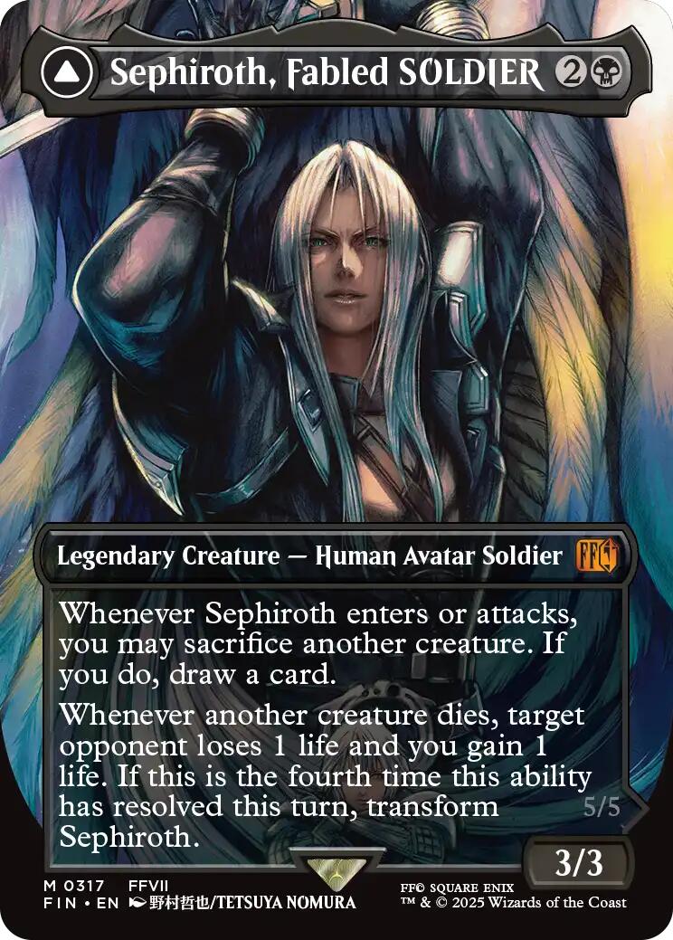 Sephiroth, Fabled SOLDIER // Sephiroth, One-Winged Angel (Borderless) (0317) [FINAL FANTASY] | Gate City Games LLC