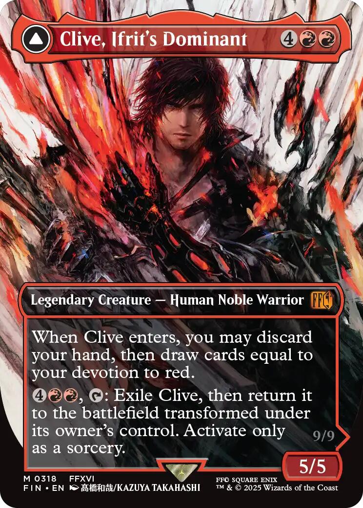 Clive, Ifrit's Dominant // Ifrit, Warden of Inferno (Borderless) (0318) [FINAL FANTASY] | Gate City Games LLC