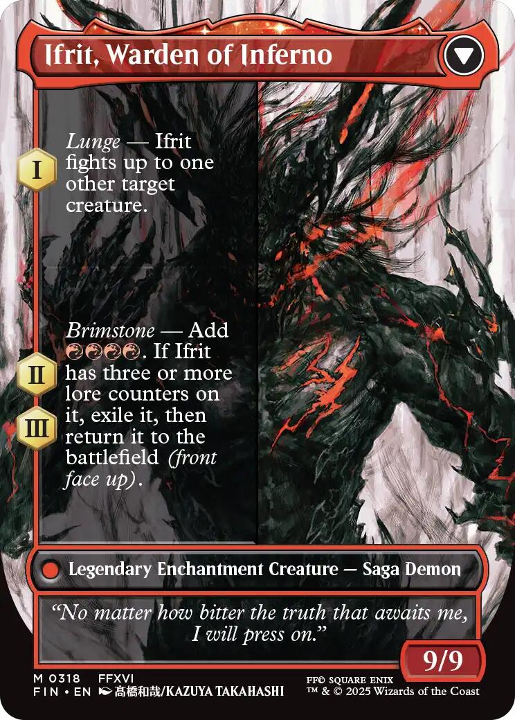 Clive, Ifrit's Dominant // Ifrit, Warden of Inferno (Borderless) (0318) [FINAL FANTASY] | Gate City Games LLC