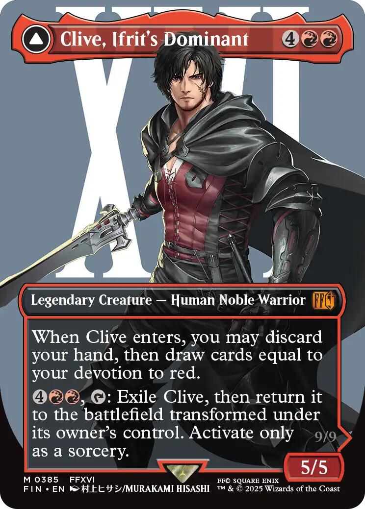 Clive, Ifrit's Dominant // Ifrit, Warden of Inferno (Borderless) (0385) [FINAL FANTASY] | Gate City Games LLC