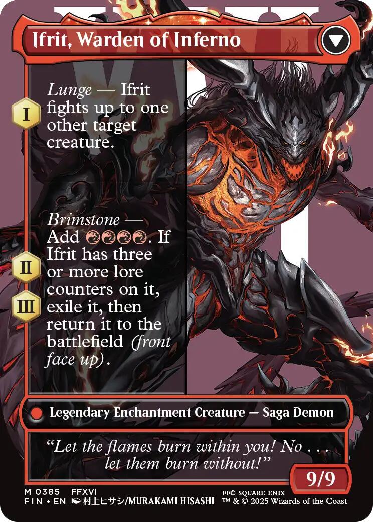Clive, Ifrit's Dominant // Ifrit, Warden of Inferno (Borderless) (0385) [FINAL FANTASY] | Gate City Games LLC