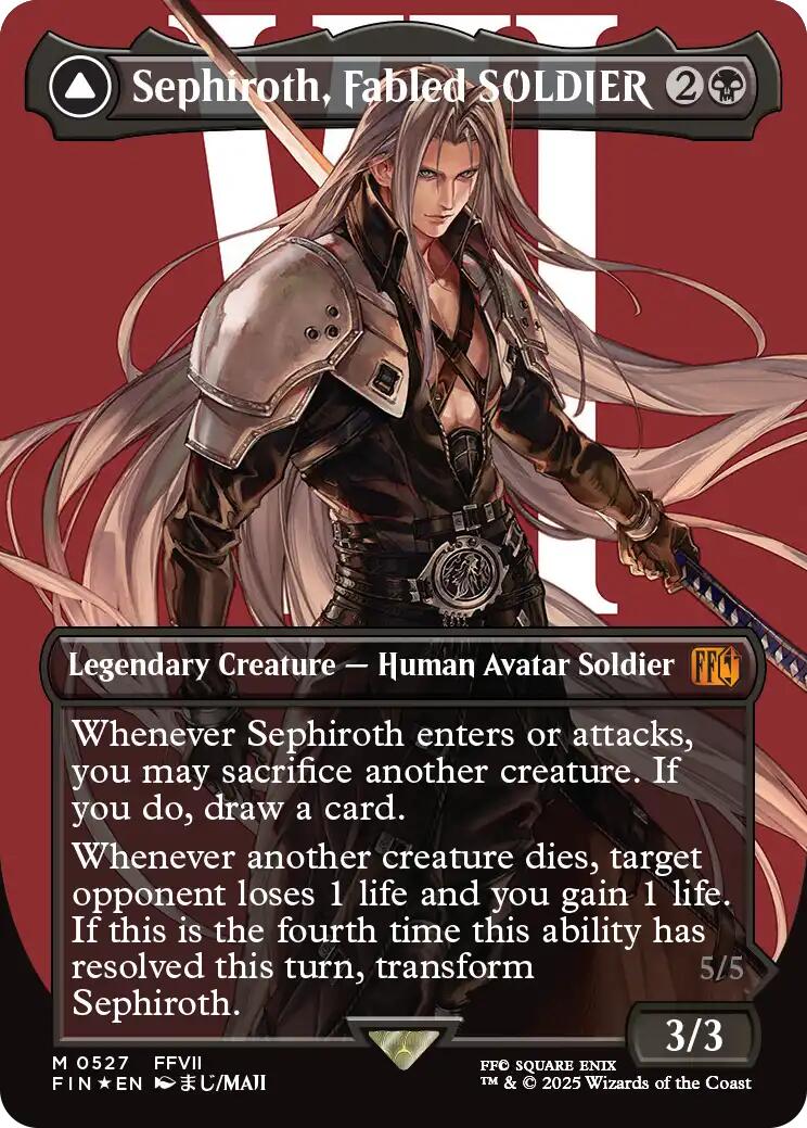 Sephiroth, Fabled SOLDIER // Sephiroth, One-Winged Angel (Borderless) (Surge Foil) [FINAL FANTASY] | Gate City Games LLC