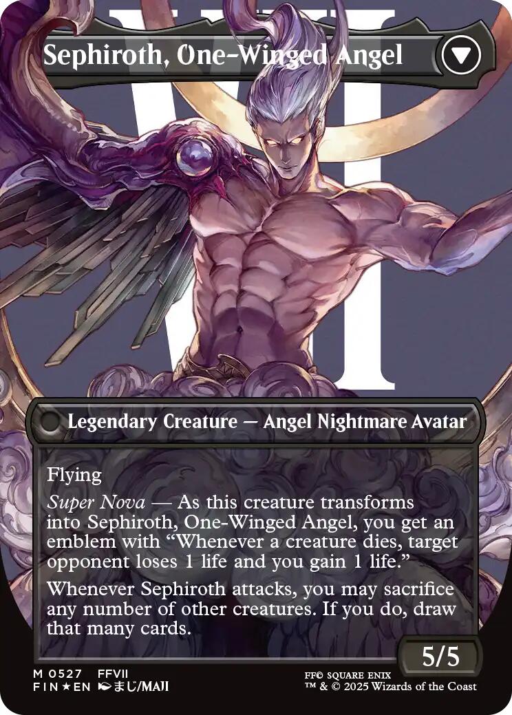 Sephiroth, Fabled SOLDIER // Sephiroth, One-Winged Angel (Borderless) (Surge Foil) [FINAL FANTASY] | Gate City Games LLC