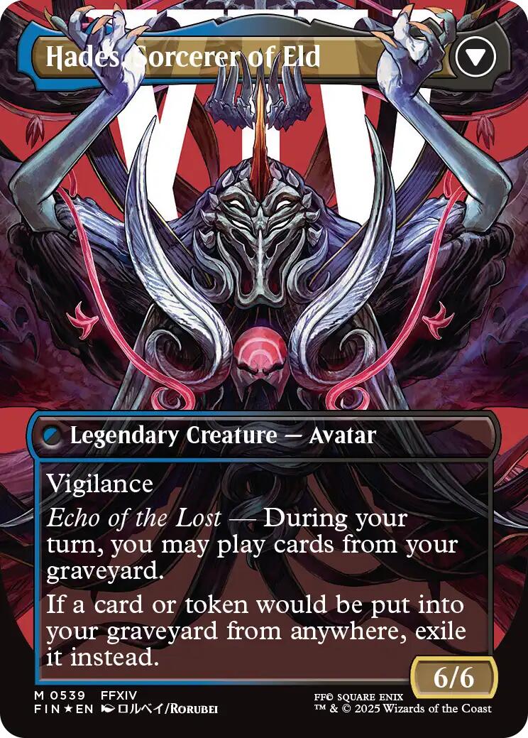 Emet-Selch, Unsundered // Hades, Sorcerer of Eld (Borderless) (Surge Foil) [FINAL FANTASY] | Gate City Games LLC