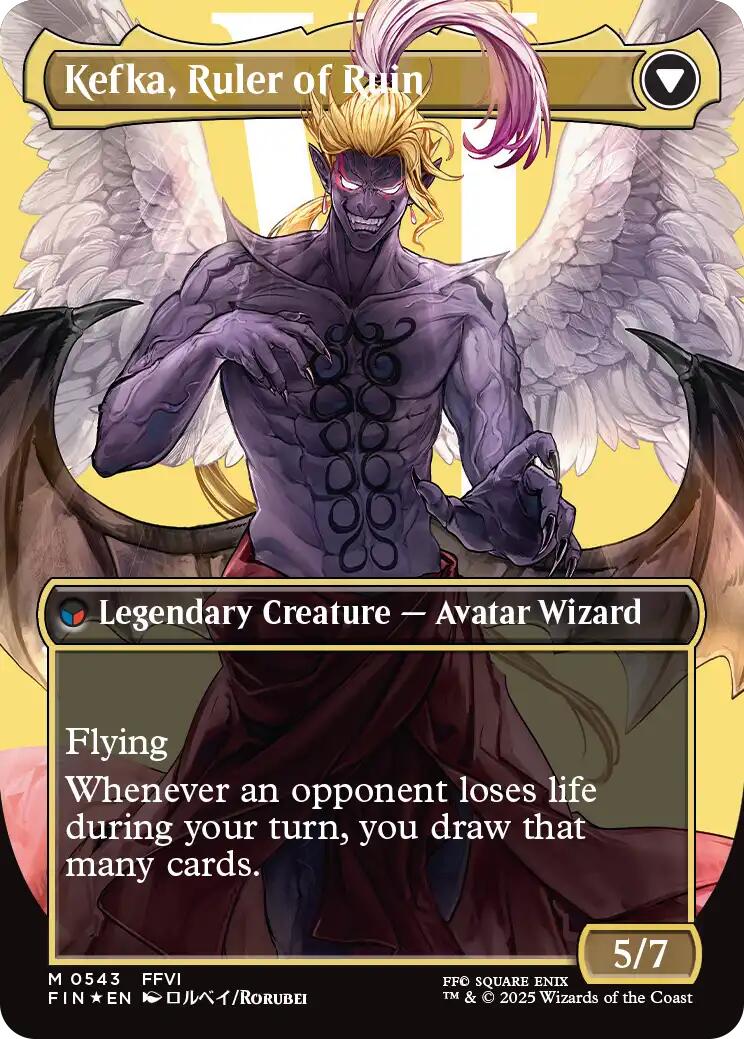Kefka, Court Mage // Kefka, Ruler of Ruin (Borderless) (Surge Foil) [FINAL FANTASY] | Gate City Games LLC