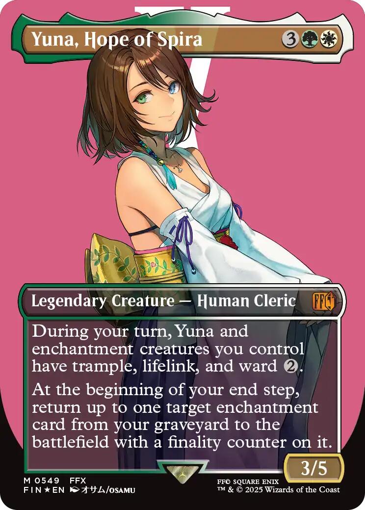 Yuna, Hope of Spira (Borderless) (Surge Foil) [FINAL FANTASY] | Gate City Games LLC