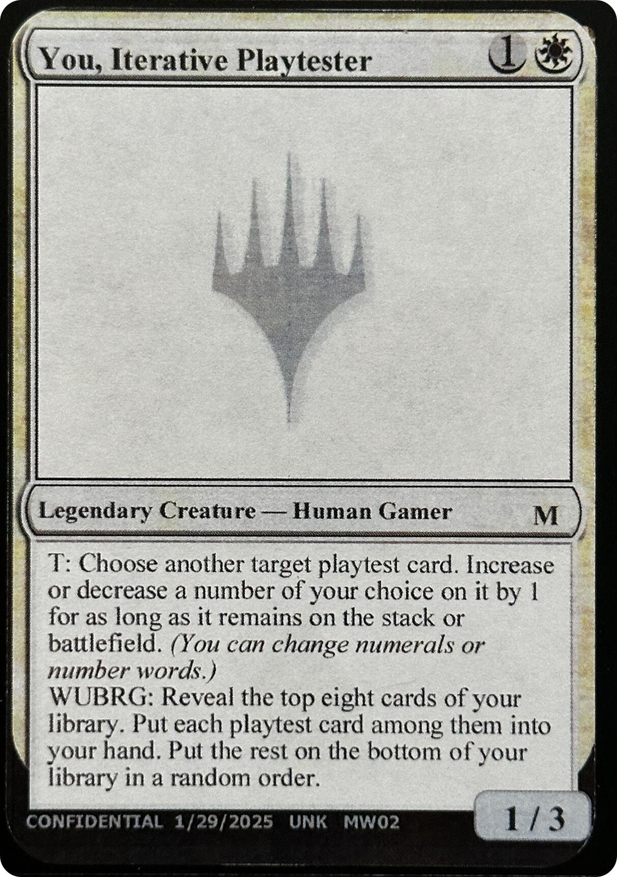 You, Iterative Playtester [Unknown Event] | Gate City Games LLC