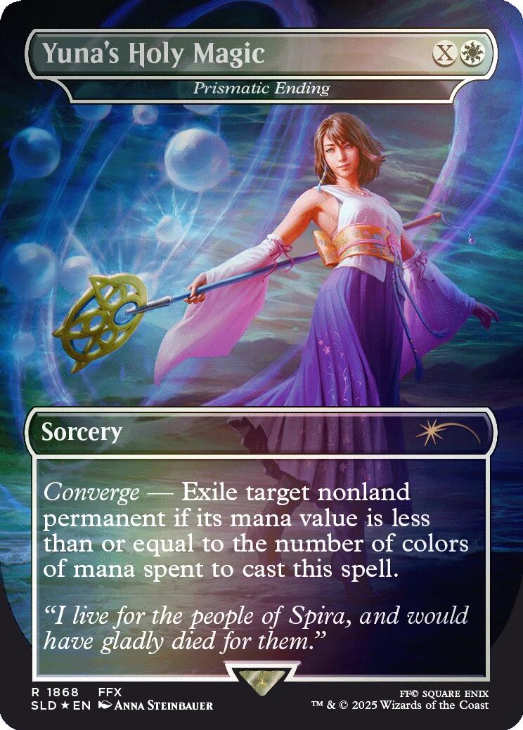 Yuna's Holy Magic - Prismatic Ending (Rainbow Foil) [Secret Lair Drop Series] | Gate City Games LLC
