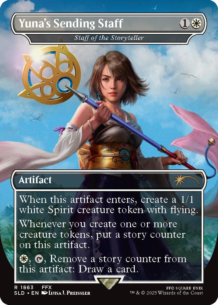 Yuna's Sending Staff - Staff of the Storyteller [Secret Lair Drop Series] | Gate City Games LLC