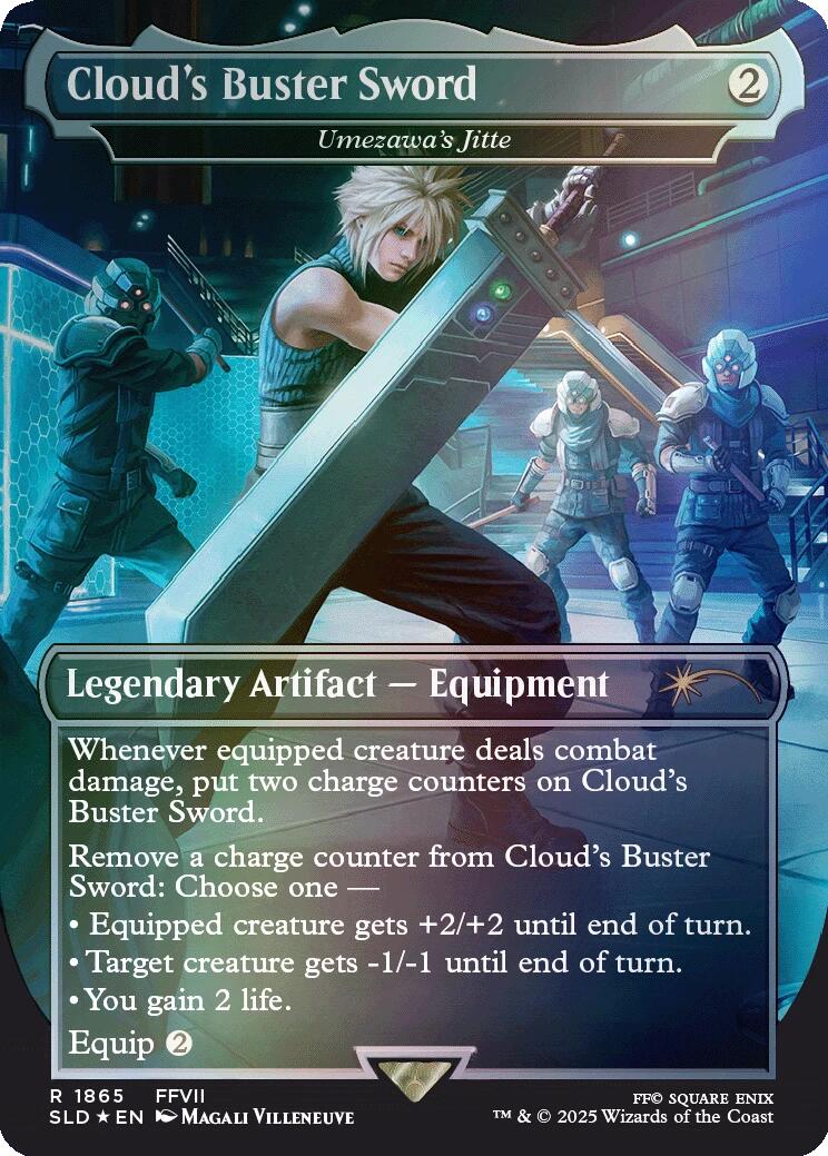 Cloud's Buster Sword - Umezawa's Jitte (Rainbow Foil) [Secret Lair Drop Series] | Gate City Games LLC