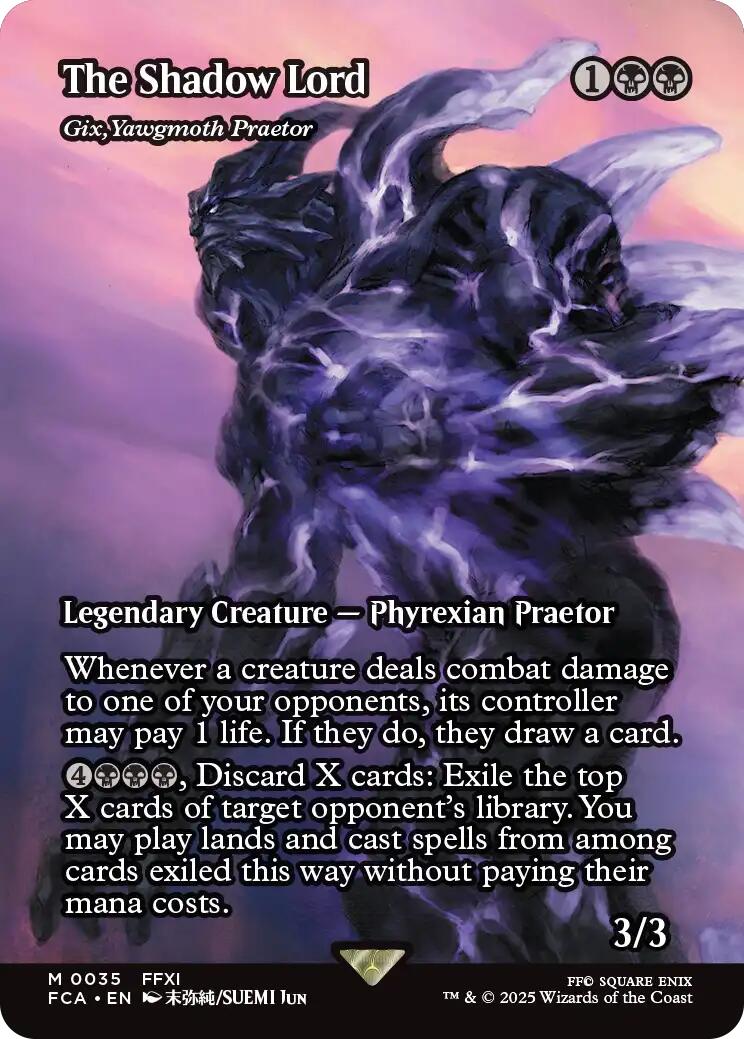 The Shadow Lord - Gix, Yawgmoth Praetor (Showcase) [FINAL FANTASY : Through the Ages] | Gate City Games LLC