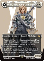 Dion, Bahamut's Dominant // Bahamut, Warden of Light (Borderless) (Surge Foil) [FINAL FANTASY] | Gate City Games LLC