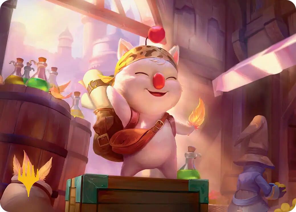 Stiltzkin, Moogle Merchant Art Card (Gold-Stamped Planeswalker Symbol) [FINAL FANTASY Art Series] | Gate City Games LLC