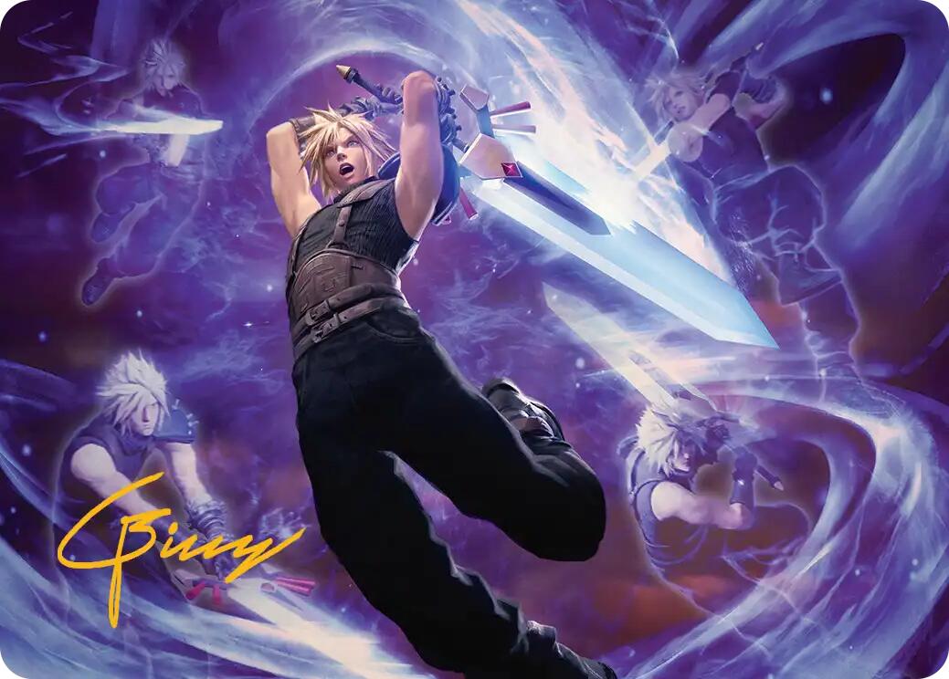 Cloud's Limit Break Art Card (Gold-Stamped Signature) [FINAL FANTASY Art Series] | Gate City Games LLC