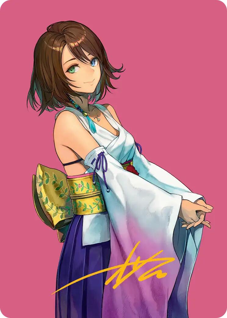 Yuna, Hope of Spira Art Card (Gold-Stamped Signature) [FINAL FANTASY Art Series] | Gate City Games LLC