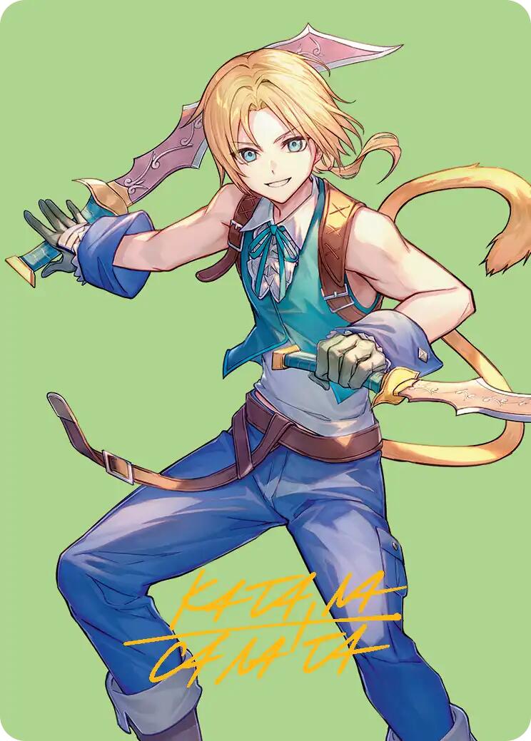 Zidane, Tantalus Thief Art Card (Gold-Stamped Signature) [FINAL FANTASY Art Series] | Gate City Games LLC