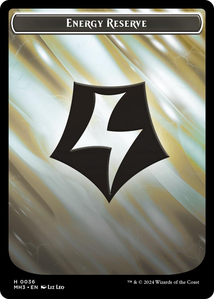 Angel // Energy Reverse Double-Sided Token [Modern Horizons 3 Tokens] | Gate City Games LLC