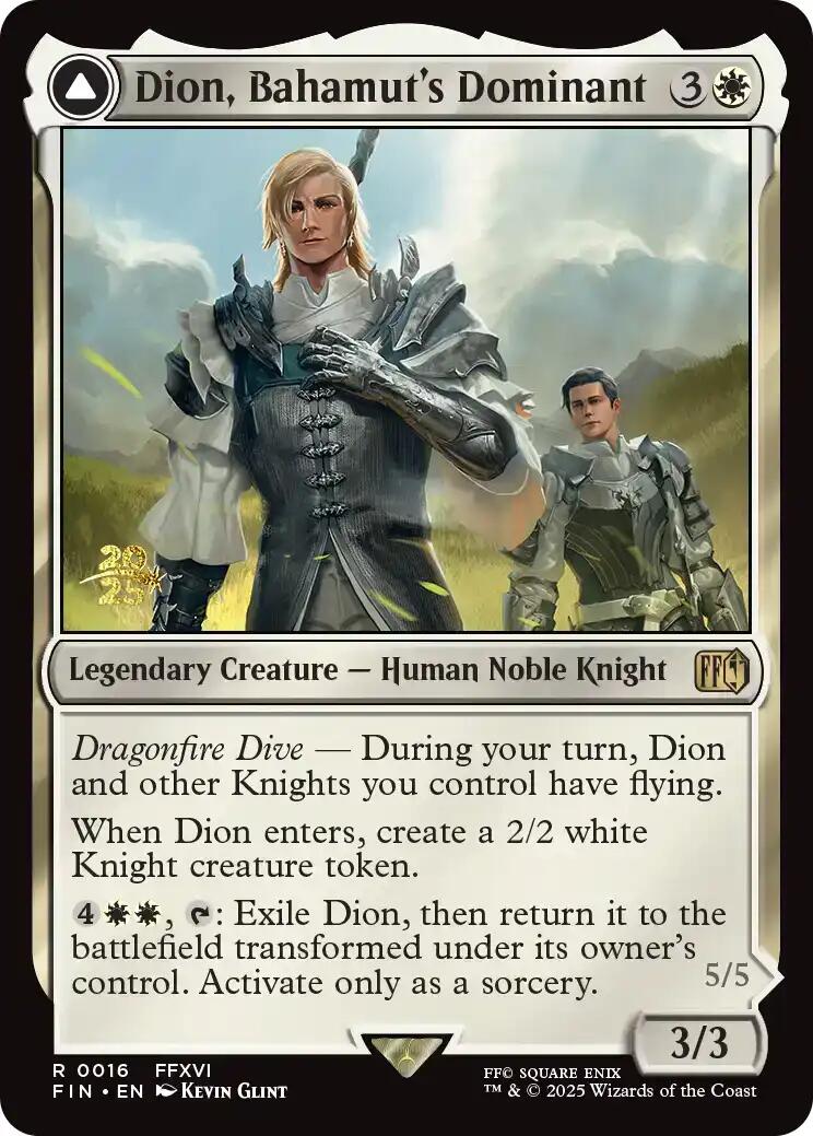 Dion, Bahamut's Dominant // Bahamut, Warden of Light [FINAL FANTASY Prerelease Promo] | Gate City Games LLC