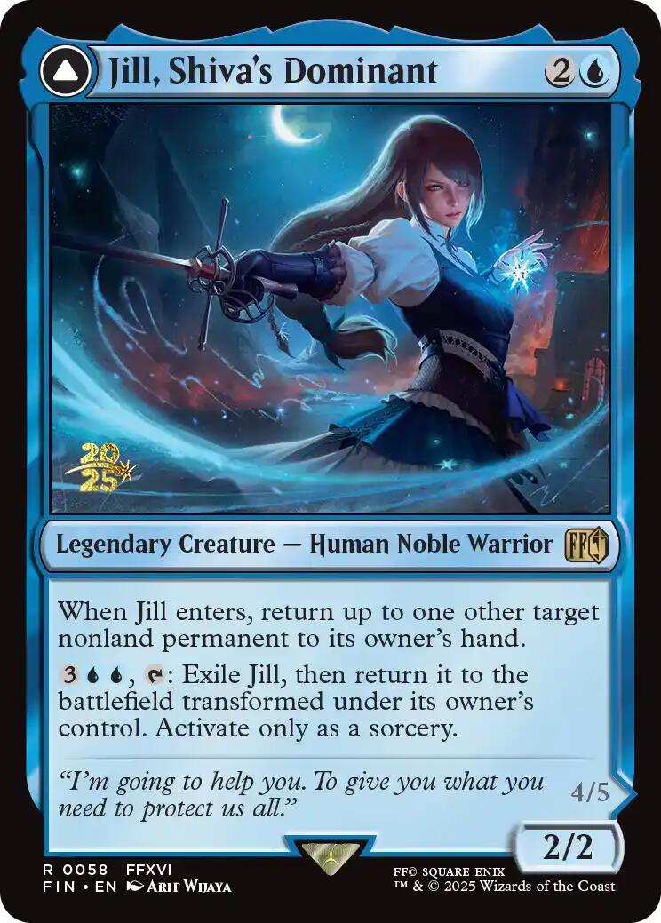 Jill, Shiva's Dominant // Shiva, Warden of Ice [FINAL FANTASY Prerelease Promo] | Gate City Games LLC