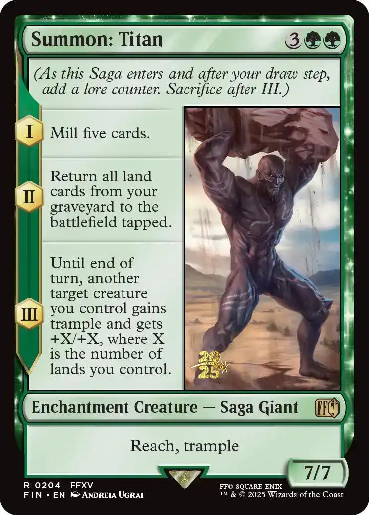 Summon: Titan [FINAL FANTASY Prerelease Promo] | Gate City Games LLC