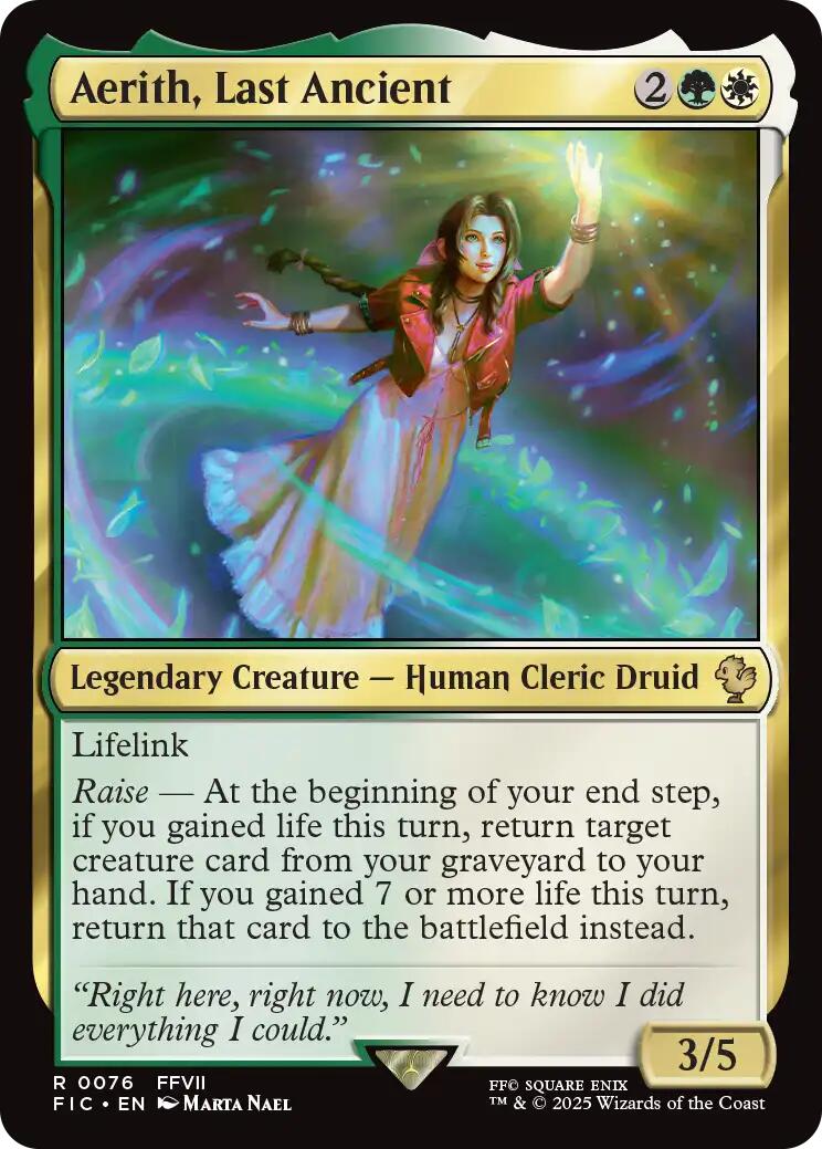 Aerith, Last Ancient (Surge Foil) [FINAL FANTASY Commander] | Gate City Games LLC