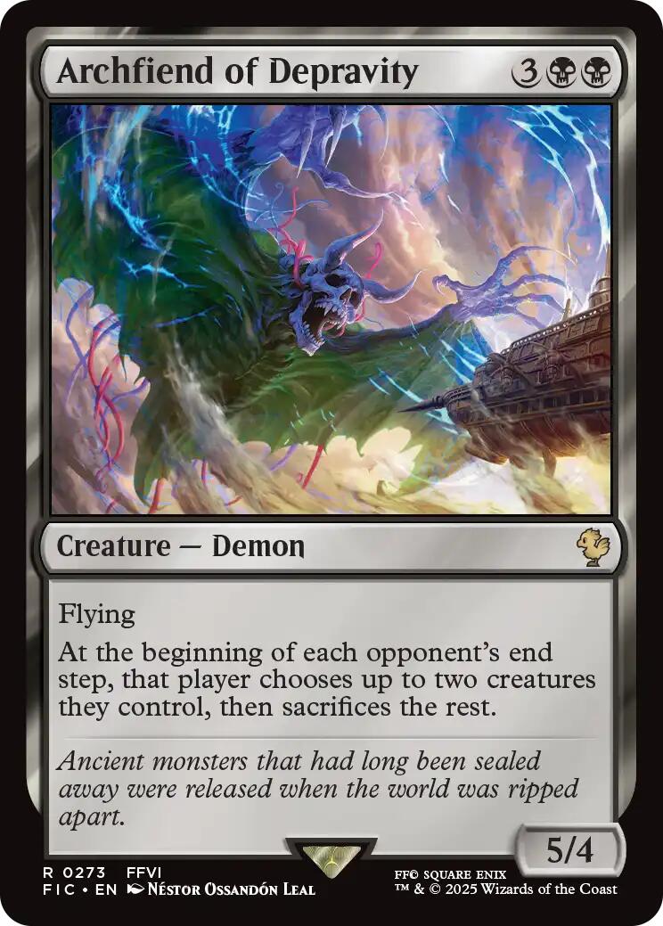 Archfiend of Depravity (Surge Foil) [FINAL FANTASY Commander] | Gate City Games LLC