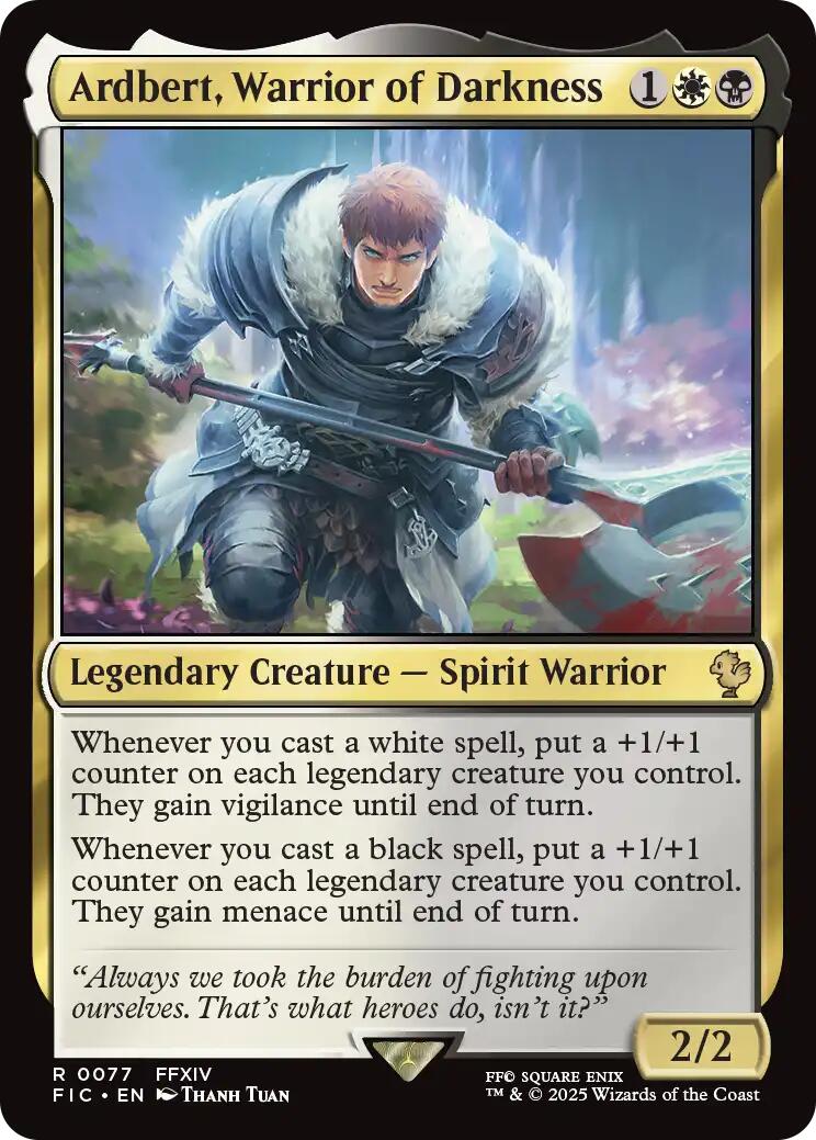 Ardbert, Warrior of Darkness (Surge Foil) [FINAL FANTASY Commander] | Gate City Games LLC
