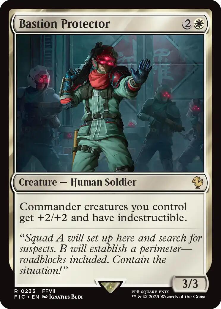 Bastion Protector (Surge Foil) [FINAL FANTASY Commander] | Gate City Games LLC