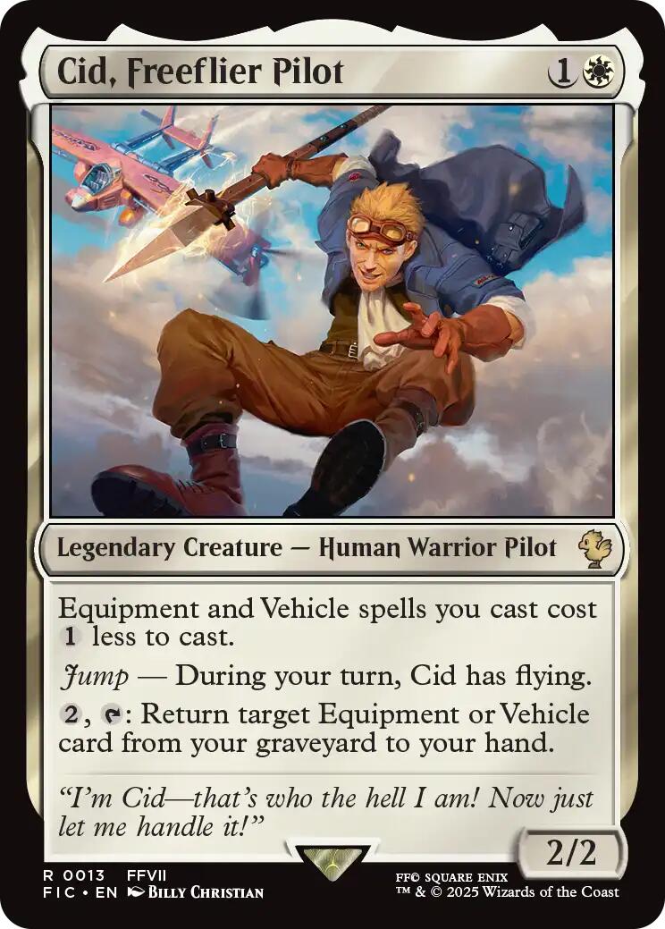 Cid, Freeflier Pilot (Surge Foil) [FINAL FANTASY Commander] | Gate City Games LLC