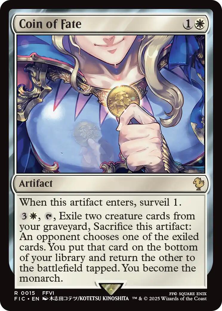 Coin of Fate (Surge Foil) [FINAL FANTASY Commander] | Gate City Games LLC
