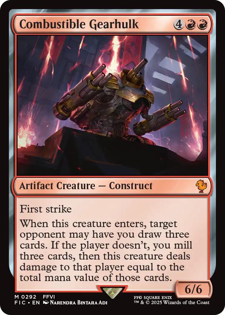 Combustible Gearhulk (Surge Foil) [FINAL FANTASY Commander] | Gate City Games LLC