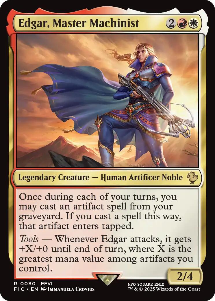 Edgar, Master Machinist (Surge Foil) [FINAL FANTASY Commander] | Gate City Games LLC
