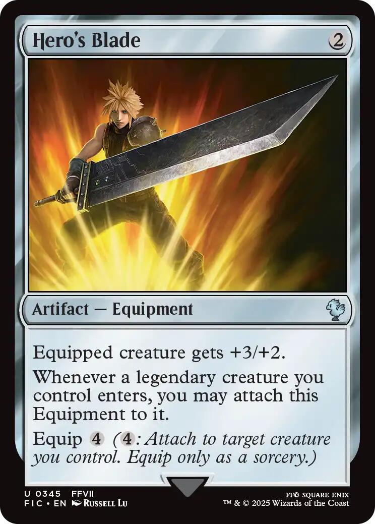 Hero's Blade (Surge Foil) [FINAL FANTASY Commander] | Gate City Games LLC
