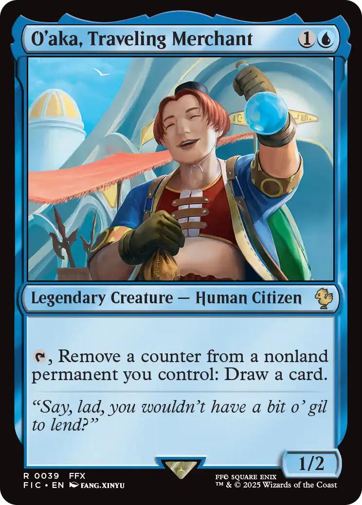 O'aka, Traveling Merchant (Surge Foil) [FINAL FANTASY Commander] | Gate City Games LLC
