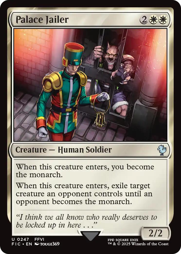 Palace Jailer (Surge Foil) [FINAL FANTASY Commander] | Gate City Games LLC