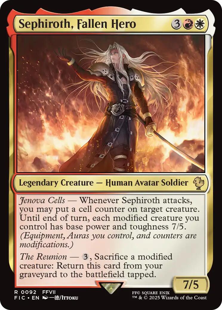 Sephiroth, Fallen Hero (Surge Foil) [FINAL FANTASY Commander] | Gate City Games LLC