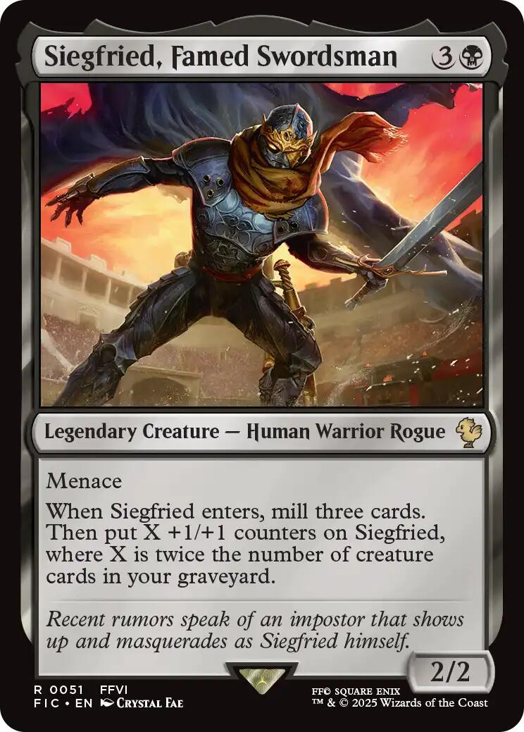 Siegfried, Famed Swordsman (Surge Foil) [FINAL FANTASY Commander] | Gate City Games LLC