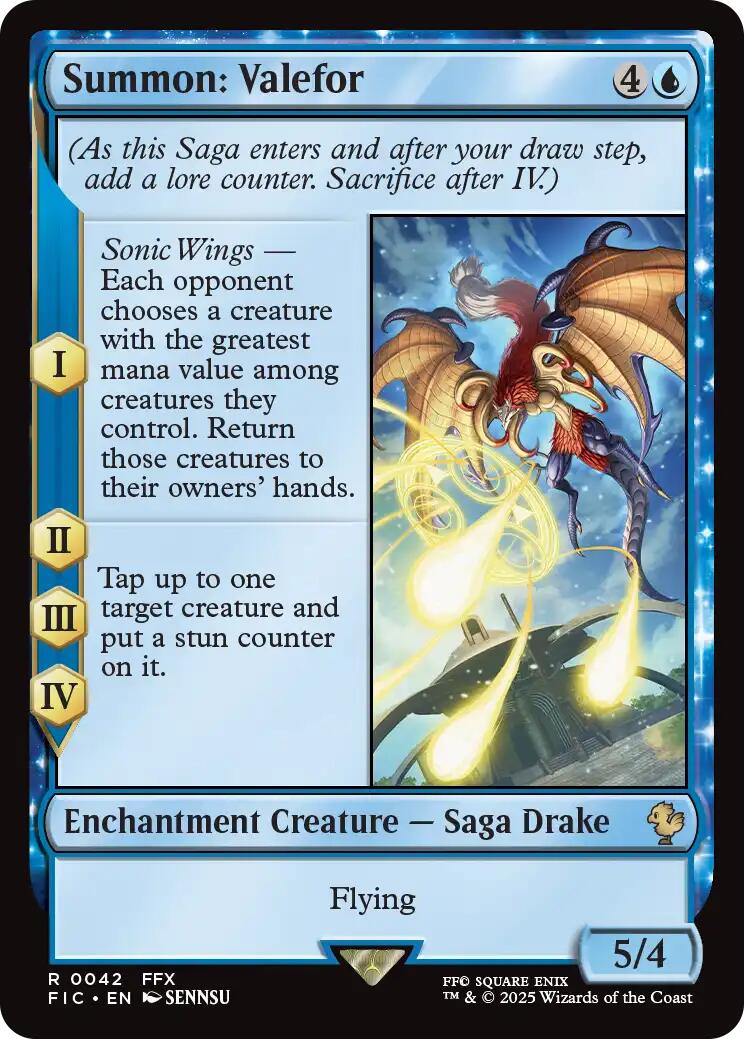 Summon: Valefor (Surge Foil) [FINAL FANTASY Commander] | Gate City Games LLC