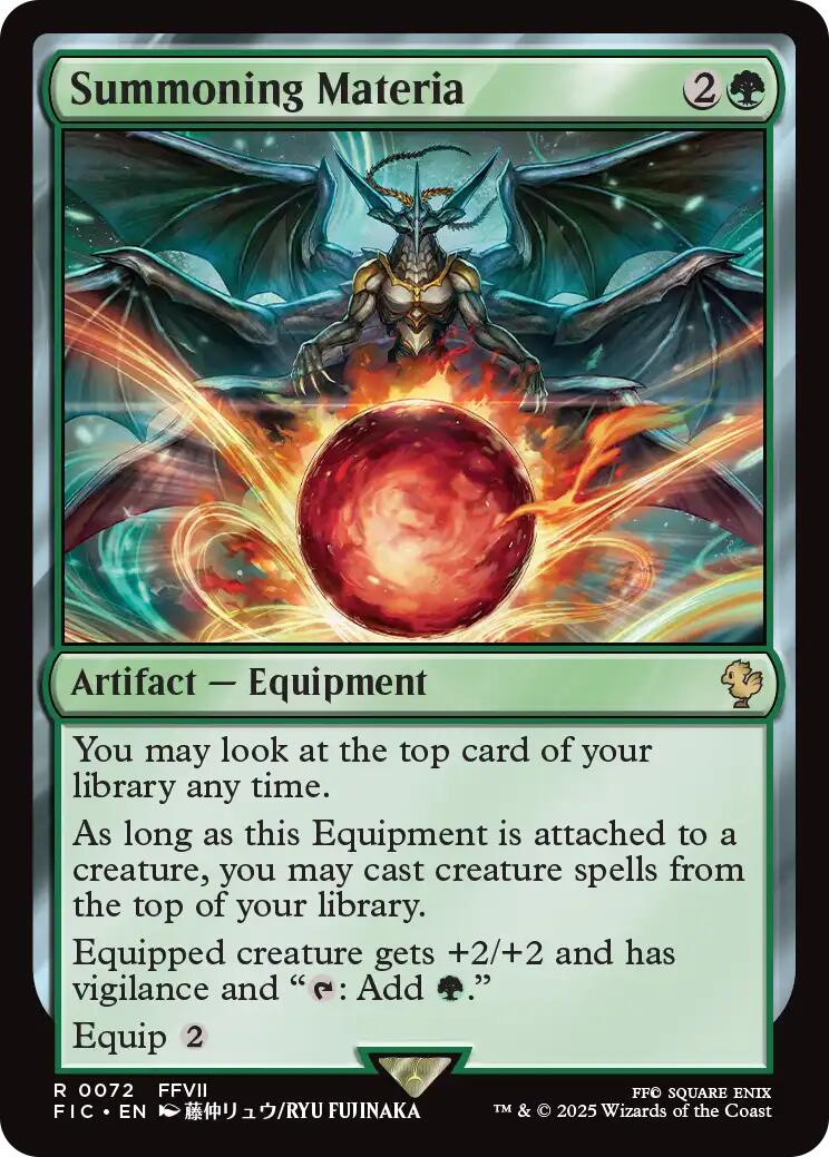 Summoning Materia (Surge Foil) [FINAL FANTASY Commander] | Gate City Games LLC