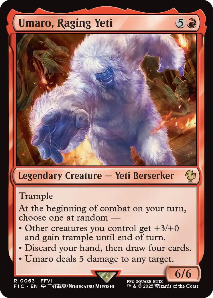 Umaro, Raging Yeti (Surge Foil) [FINAL FANTASY Commander] | Gate City Games LLC