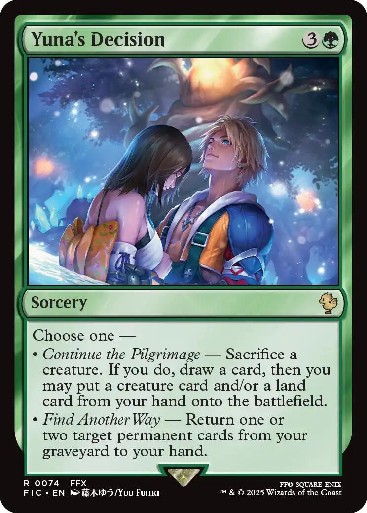 Yuna's Decision (Surge Foil) [FINAL FANTASY Commander] | Gate City Games LLC