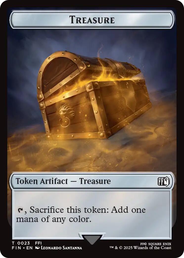 Clue // Treasure Double-Sided Token [FINAL FANTASY Commander Tokens] | Gate City Games LLC