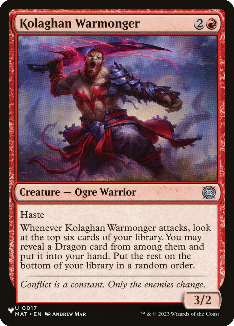 Kolaghan Warmonger [The List] | Gate City Games LLC
