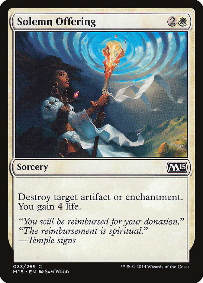 Solemn Offering [Magic 2015] | Gate City Games LLC